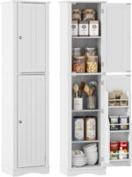Function Home Tall Bathroom Storage Cabinet, 64" Slim Kitchen Pantry with Door S... - Image 2