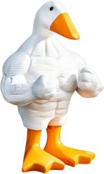 Funny Magnetic Key Holder Goose Figurine 6.3 inch Quirky Muscular Duck Statue Ke... - Image 2