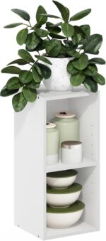Furinno Fulda Book Shelf, 2-Tier Narrow Bookshelf, Bookcase with 10-in Width Sto... - Image 2