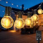 G40 LED Outdoor String Lights, 100FT LED Patio Lights with Light Sensor Timer, 5... - Image 2