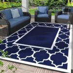 GENIMO 5' x 8' Outdoor Rug Waterproof for Patio Decor, Foldable Reversible Plast... - Image 2