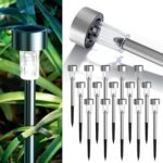 GIGALUMI 16 Pack Solar Lights Outdoor Waterproof,Stainless Steel LED Solar Garde... - Image 2