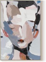 GeekMacro Abstract Face Textured Painting Hand Painted Colorful Wall Art for Liv... - Image 2