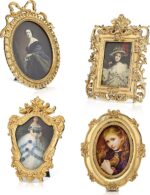 Geetery 4 Pcs Gold Vintage Picture Frames Set Antique Picture Frame Small Mini L... - Image 2