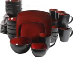 Gibson Elite Soho Lounge Square Reactive Glaze Stoneware Dinnerware Set, Service... - Image 2