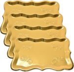 Gift Boutique 10 Gold Rectangle Trays for Dessert Display Table Parties 9" x 13"... - Image 2
