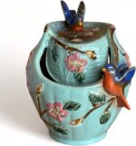Gift Essentials Bluebird Tabletop Ceramic Water Fountain - Relaxing, Bubbling In... - Image 2