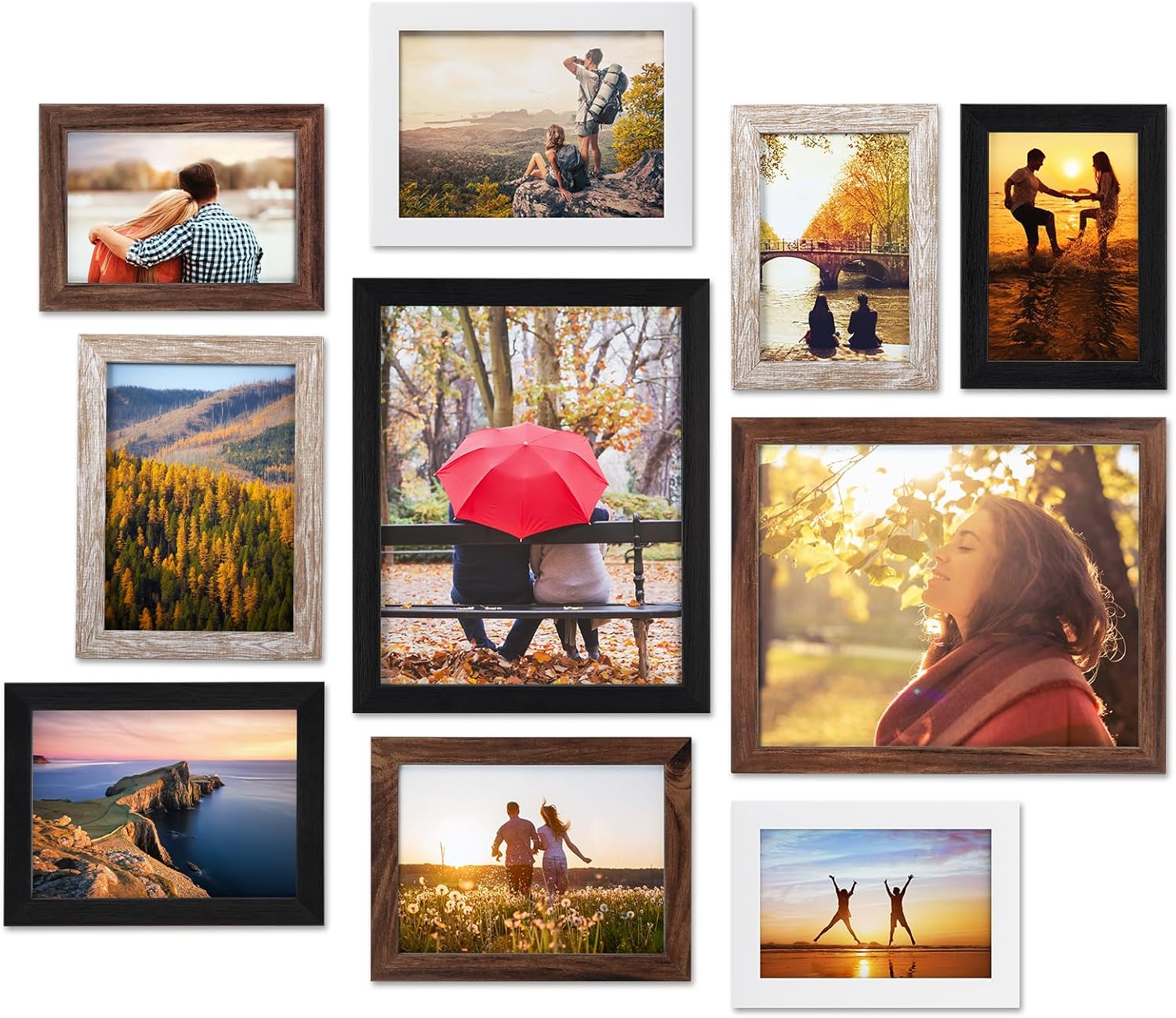 Giftgarden 4 Colors Picture Frames for Multiple Sizes Photos, Four 4x6, Four 5x7... - Image 2