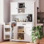 Gizoon 67 in Kitchen Storage Cabinet with Door and Shelves, Kitchen Pantry Cabin... - Image 2