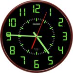 Glow in The Dark Thin Wall Clock，12 Inch Silent Non-Ticking Vintage Battery Oper... - Image 2