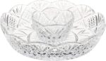 Godinger Crystal Appetizer Serving Platter for Parties Chips and Dip or Snacks H... - Image 2