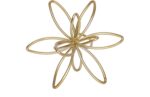 Gold Metal Sculpture Decoration Geometric Sphere Decor Modern Abstract Cube Figu... - Image 2