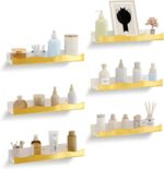 Gold Mirror Acrylic Wall Shelf 15 Inch Glam Floating Shelf for Wall Decor Plants... - Image 2