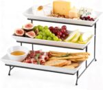Gomakren 3 Tier Serving Trays Stand 14 Inches Serving Platters Rectangular Large... - Image 2