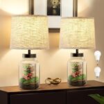 GyroVu Table Lamp Set, Fillable Table Lamp with Clear Glass Nightstand Lamp Set ... - Image 2