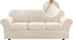 H.VERSAILTEX Modern Velvet Plush 4 Piece High Stretch Sofa Slipcover Furniture P... - Image 2