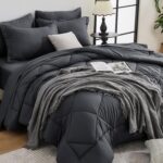 HEVUMYI 7 Pieces Queen Comforter Set, All Season Reversible Bed in a Bag, Ultra ... - Image 2