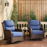 HILLGA Luxury Outdoor Swivel Rocker Patio Chairs of 2 with 6 Inch Thick Cushions... - Image 2