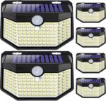 HMCITY 120 LED Outdoor Solar Lights with Motion Sensor and 3 Lighting Modes, IP6... - Image 2