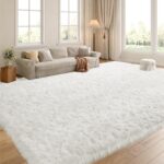 HOMBYS 10x14 Oversized Faux Fur Area Rug for Living Room Bedroom, Super Soft & F... - Image 2