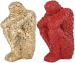 Handcrafted Set of 2 Resin Thinking Men Showpiece for Home Décor Lovable Designe... - Image 2