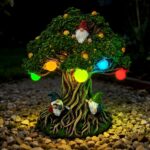 Hogni Solar Outdoor Garden Gnome Statue, Funny Lawn Gnome Statue Decorations, Wa... - Image 2