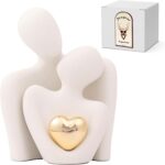 Home Decor for Couples, Mini Couple Ceramic Statue Tv Stand Decor, Bedroom Decor... - Image 2