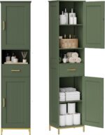 Homhedy 67" H Bathroom Storage Cabinet, Tall Storage Cabinet with Adjustable She... - Image 2