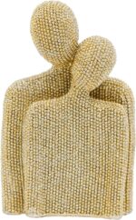 Hugging Couple Statue, Sparkling Golden Romantic Resin Lovers Figurine, Modern A... - Image 2