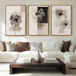 IARTTOP Oversized Framed Black Abstract Neutral Wall Art 24x36 Inch Large Modern... - Image 2