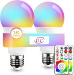 ILC LED Color Changing Light Bulb, 120 Colors, 5700K Daylight White, 70 Watt Equ... - Image 2