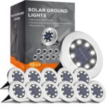 INCX 4.6 inch Solar Lights Outdoor Waterproof,12 Pack Solar Lights for Outside, ... - Image 2