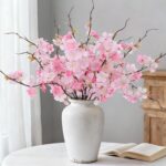 INXUGAO 12 PCS Faux Cherry Blossom Branches Decor 18.11 Inch Fake Artificial Che... - Image 2