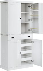 IRONCK Kitchen Pantry Cabinet 72" Height, Freestanding Cupboard with Drawer, Sli... - Image 2
