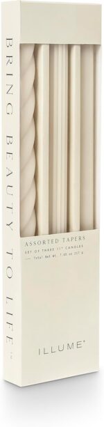 Illume Beautifully Done Unscented Assorted Candle Tapers 3-Pack, Driftwood - Image 2