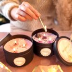 Inspireyes Scented Candles Set with Crystal, 3 Wick Candle 19 oz Soy Wax Aromath... - Image 2