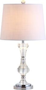 JONATHAN Y 25" Clear Crystal Table Lamp, Glam Traditional Faceted Glass Bedside ... - Image 2