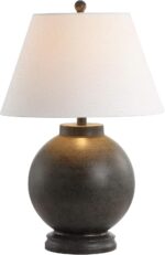 JONATHAN Y 26" Dark Gray Contemporary Resin Sphere LED Table Lamp for Living Roo... - Image 2