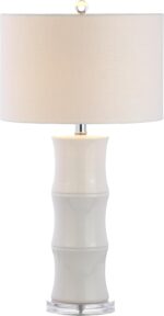 JONATHAN Y 26.5" White Ceramic Table Lamp for Living Room, Bedroom Nightstand, W... - Image 2