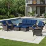 Joyside 7 Piece Wicker Patio Furniture Set, Rattan Patio Chairs with High Back, ... - Image 2