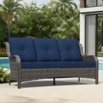 Joyside Outdoor Patio Couch, 3 Seater Outdoor Wicker Sofa with High Back, Deep S... - Image 2