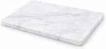 KC KULLICRAFT 8×12 Inches White Marble Cheese & Charcuterie Serving Board – Natu... - Image 2