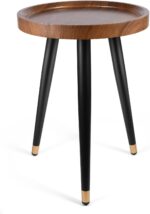 KGPLOME Plant Stand Indoor,Mid Century Walnut Wood Plant Table, Heavy Duty Metal... - Image 2