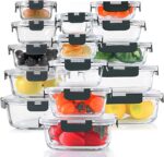 KOMUEE 30 Pieces Glass Food Storage Containers Set, Glass Meal Prep Containers S... - Image 2