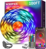 KSIPZE 100ft Led Strip Lights RGB Music Sync Color Changing Led Lights with Smar... - Image 2