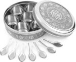 KSJONE Designer Spice Container Masala Dabba, 7 Spice Jars, Holds 7 Spices, Spic... - Image 2