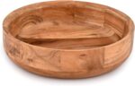 Kaizen Casa Wooden Round Shaped Serving Bowl for Fruit,Dessert Platter Tray Dish... - Image 2