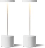 Kakanuo White Cordless Lamp Set, Rechargeable Lamp, 3 Color Temperature, LED Out... - Image 2