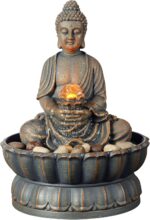 Kalona Home Décor 9.6" Tabletop Fountain Exquisite Smile Sitting Buddha Fountain... - Image 2