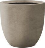 Kante 13.4" Dia Round Concrete Planter, Large Outdoor Modern Indoor Decorative P... - Image 2